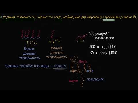 Удельная теплоёмкость (видео 6)  | Биологическая роль воды | Биология