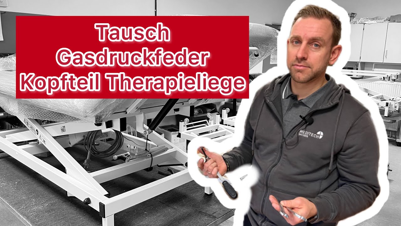 Tausch Gasdruckfeder Kopfteil Therapieliege