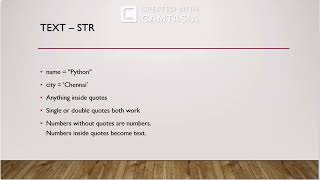 Python programming - Introduction to basic data types  (Lecture 4)
