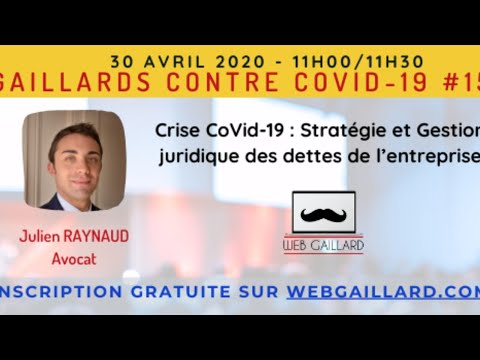 Web Gaillard #15 - Crise CoVid-19: Stratégie et Gestion juridique des dettes de l’entreprise Web Gaillard #15 - Crise CoVid-19: Stratégie et Gestion juridique des dettes de l’entreprise