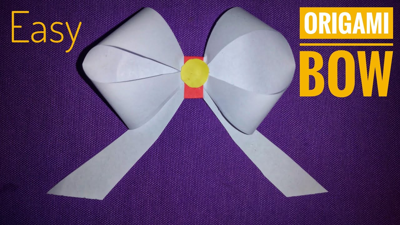 How to Fold a Paper Bow DIY Ribbon ♥︎ Origami YouTube