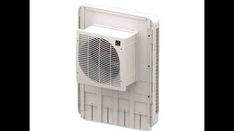 Install a window air conditioner in a vertical sliding window