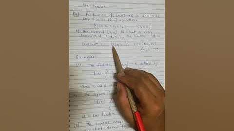 Measure and Integration: Step functions.