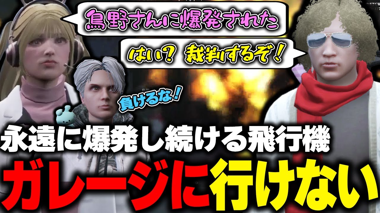 【ストグラ】一生ガレージに飛行機をしまえないももあに罪を擦り付けられる鳥野
