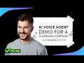 AI Voice Agent Demo for a Plumbing Company | Automate Bookings 24/7 #AICallAgent