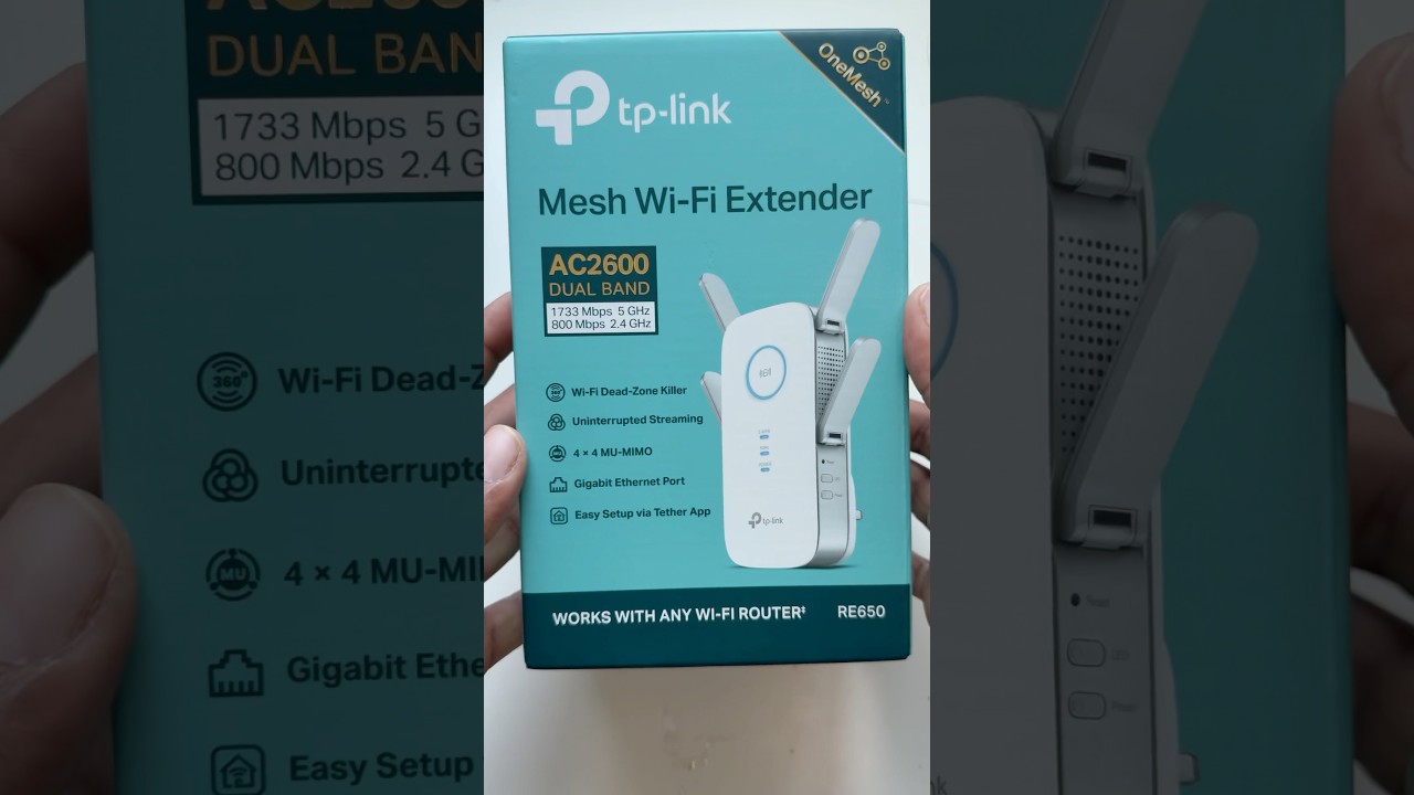 TP-Link AC2600 Wi-Fi Range Extender (TL-RE650) 4 Antennas.