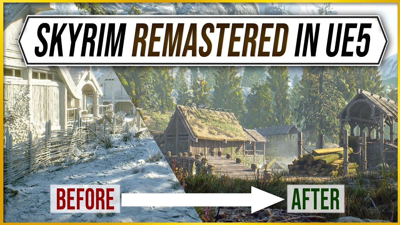 Skyrim REMASTERED Rirverwood Gameplay in Unreal Engine 5 – Will The Elder Scrolls 6 look this good?
