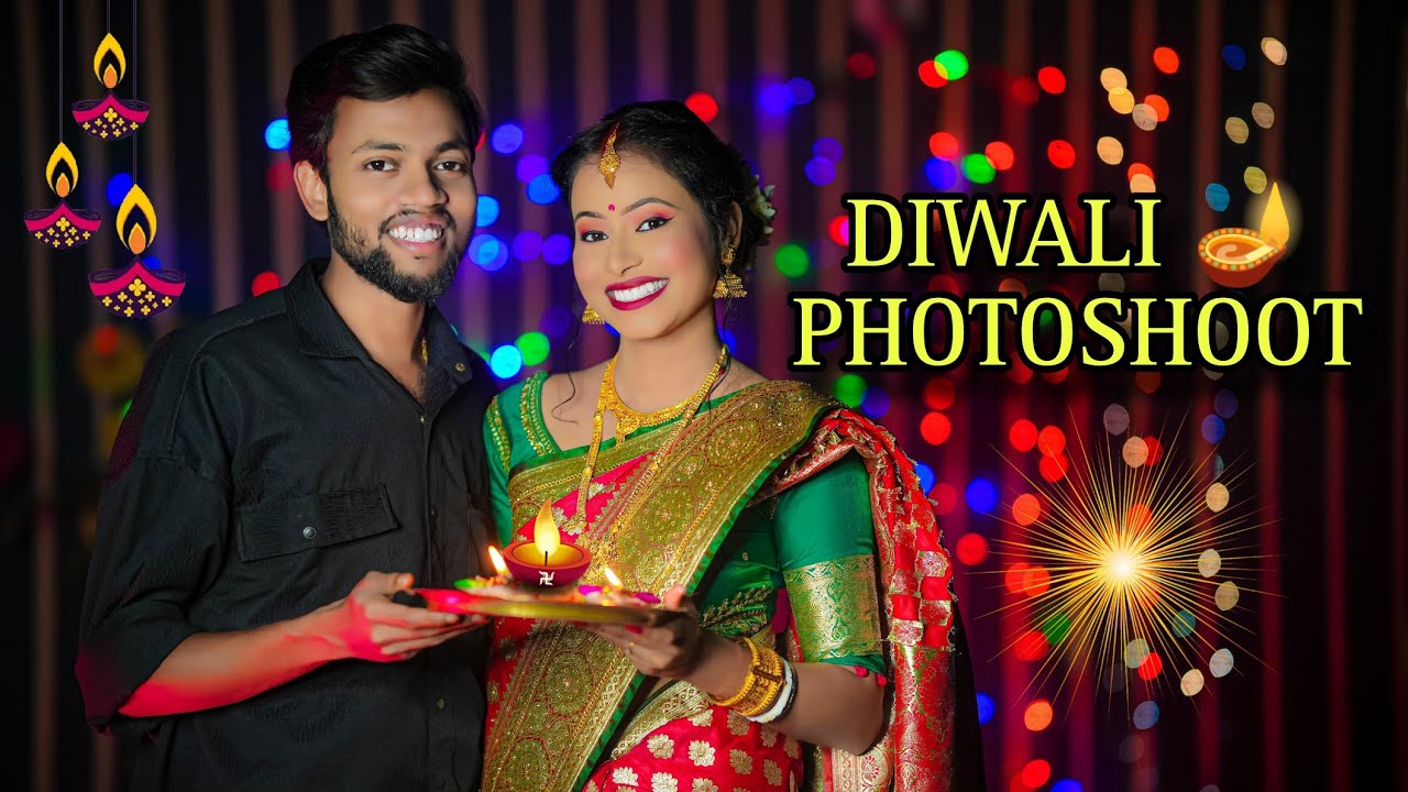 Image of Young and beautiful Indian Gujarati couple in Indian traditional  dress lightening Diwali diya/lamps on the terrace in darkness on Diwali  evening. Indian lifestyle and Diwali celebration-UX319003-Picxy