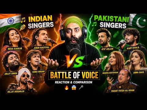 🎤 Indian Singers vs Pakistani Singers | Real Voice Battle (No AutoTune)🔥Indian Reaction (Part 1)