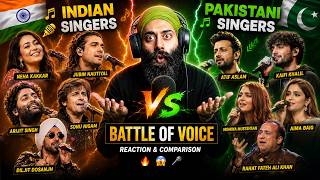 🎤 Indian Singers vs Pakistani Singers | Real Voice Battle (No AutoTune)🔥Indian Reaction (Part 1)