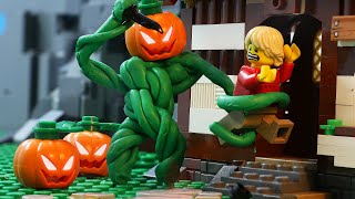 LEGO Land | Lego Halloween Haunted Garden: Scary Pumpkin Monster | Lego Stop Motion