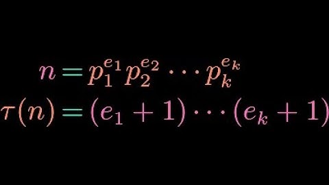 Tau: Number of Divisors or Factors of an Integer