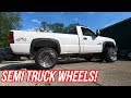 I PUT SEMI TRUCK WHEELS ON MY DURAMAX!! See the Issues!!!