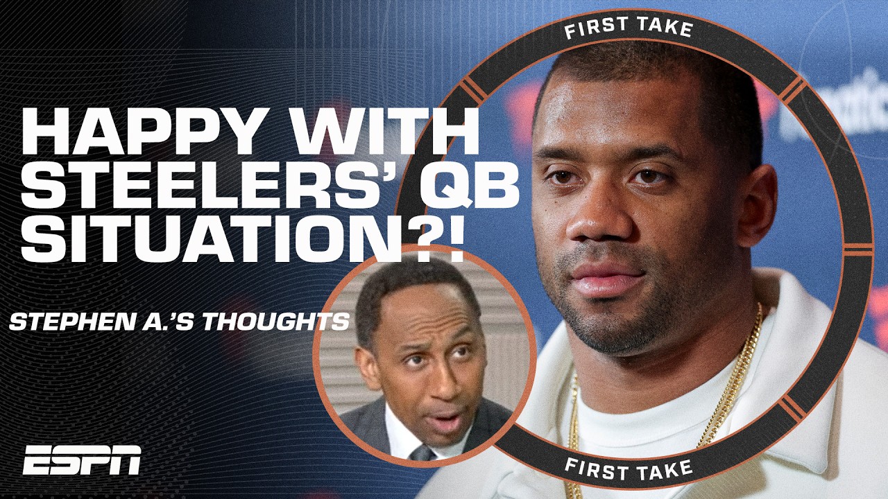 Stephen A. is ‘VERY, VERY HAPPY’ about the Steelers’ QB situation with Wilson & Fields | First Take