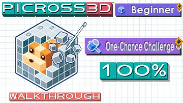 Beginner Picross: One-Chance Challenge | Picross 3D (DS) 100% Walkthrough