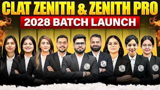 CLAT 2028 Preparation Strategy | CLAT Zenith & Zenith Pro 2028 Batch Launch | CLAT 2028