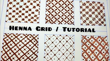 how to: 6 different grids /Bridal Henna Grids // Henna tutorial by mehndi_by_hannaz