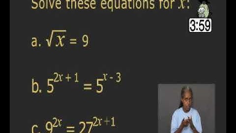 mathematics grade 9 Unit 2 Solution of Equation Equations involving exponents and radicals