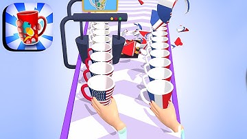 Mug Stack ​- All Levels Gameplay Android,ios (Levels 1-5)