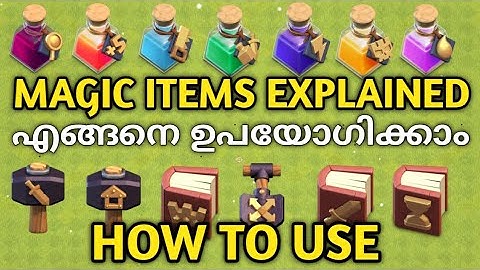 Magic items explained in malayalam | clash of clans malayalam | COC malayalam How to use magic items