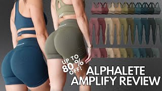 AMPLIFY LEGGINGS, BIKERS AND MORE - Alphalete Birthday Sale Try On Review - EVERYTHING DISCOUNTED