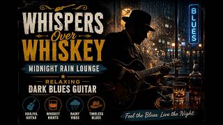 Whispers Over Whiskey | Midnight Rain Lounge | Relaxing Dark Blues Guitar