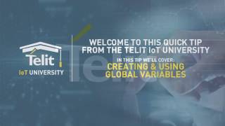 Telit deviceWISE: Creating and Using Global Variables