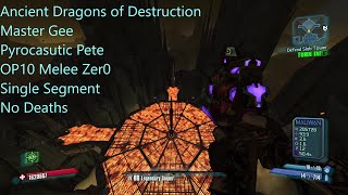 Killing 3 Raid Bosses Without Dying (OP10 Melee Zer0)(Single Segment) - Borderlands 2
