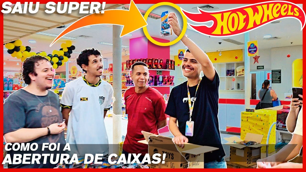 SAIU SUPER! ABERTURA DE CAIXAS DE HOT WHEELS NA RI HAPPY! VEJA COM FOI!