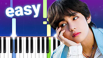 BTS V - Winter Bear (100% EASY PIANO TUTORIAL)