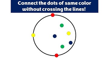 Connect the dots of same color without crossing the lines! #brainteaser