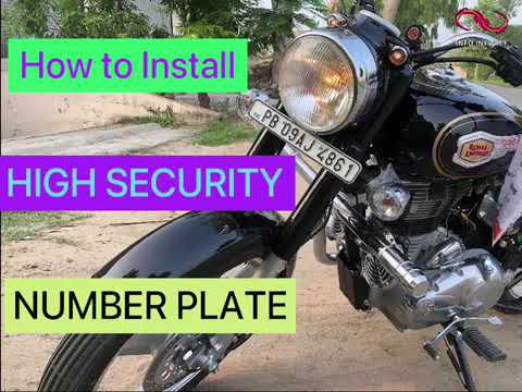 How to Install HSRP number plate on your bike - YouTube