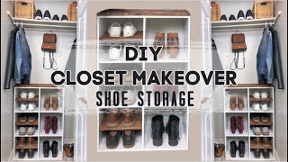 38 Best Simple DIY Shoe Racks You'll Want To Make  Closet makeover, Closet  shoe storage, Closet bedroom