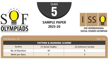 ISSO Social Studies Olympiad Class 5 Sample Paper 2025-26