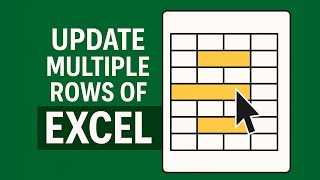 How to Update Multiple Rows of Data in Excel
