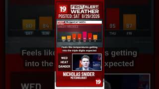 19 First Alert Weather Day: Excessive heat for Wednesday 9/2