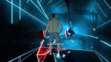 Mixed Reality Test #1 - HTC Vive + LIV + Kinect V2 [Beat Saber]