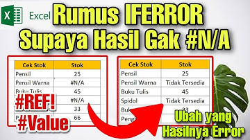 Cara Mengatasi ERROR di EXCEL dengan Rumus IFERROR Supaya Tidak #N/A