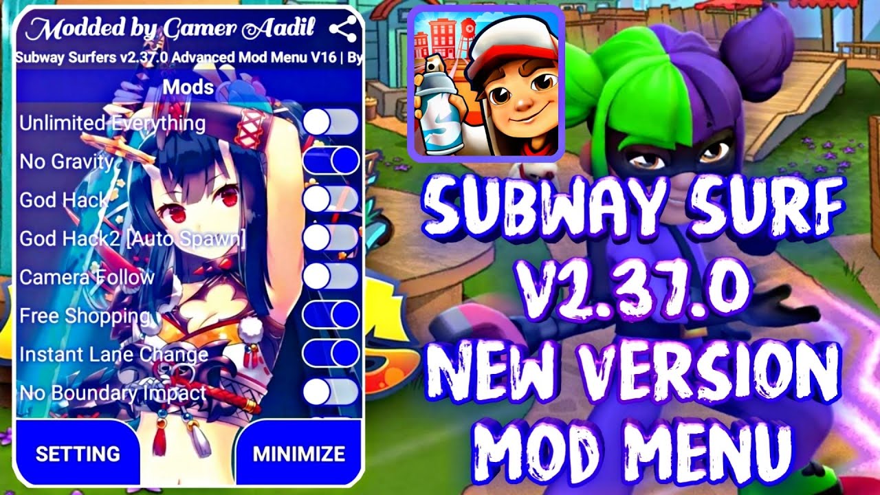 Subway Surfers v2.29.1 Advanced Mod Menu Apk V7 [God Hack,Speed Hack,Score  Multiplier etc.] 