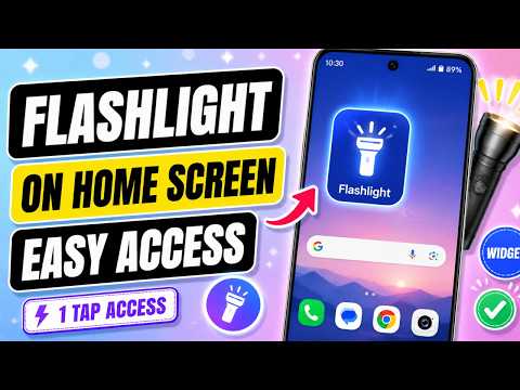 How To Put Flashlight On Home Screen
