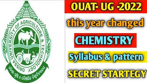 ouat(ug) chemistry syllabus 2022