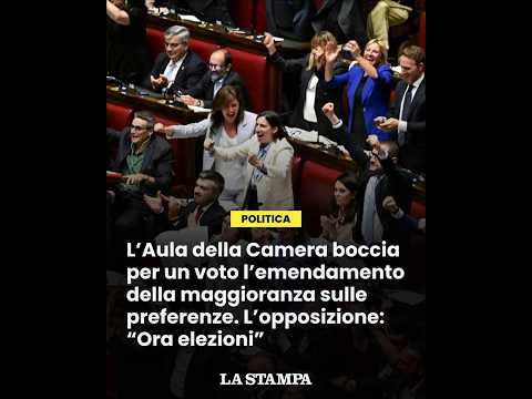 Video LEGGE ELETTORALE, MAGGIORANZA BOCCIATA per un voto sulle preferenze