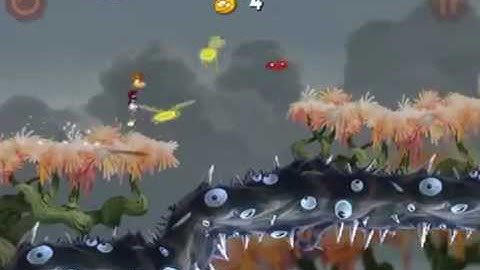Rayman Jungle Run GAMEPLAY video 2 fly mode (iPhone,iPod,iPad)