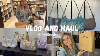 COACH SHOPPING VLOG AND UNBAGGING |NEW DENIM BAG! @Raellescloset