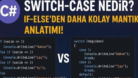 🚀 C# Switch-Case Nedir? | Kolay Mantık Anlatımı!