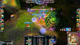 League Of Legends: Team XRAG (cha0024) Blitzcrank fail grab and ward bait