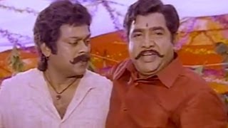 Sneham Kosam Movie || Chiranjeevi & Vijayakumar Heart Touching Scene