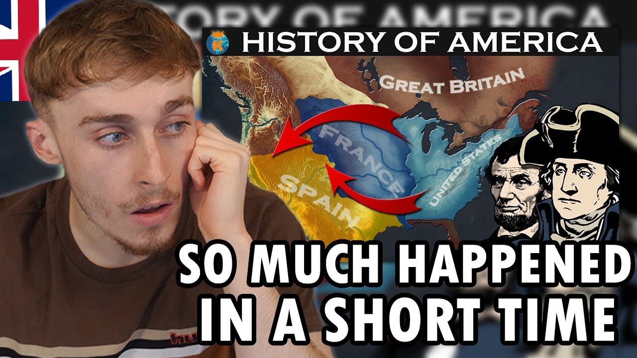 Brit Reacting to THE HISTORY OF THE UNITED STATES in 10 minutes