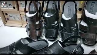 Sepatu sandal pria/Sendal slide kulit asli #sandalgunung