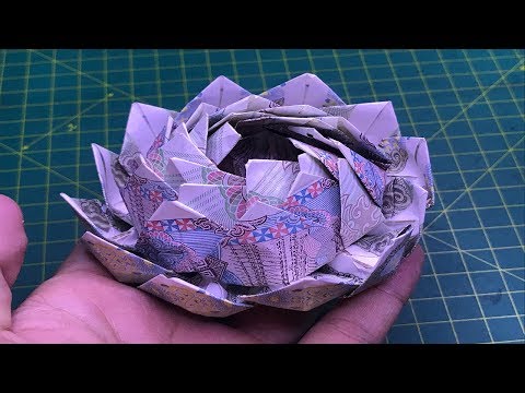 origami hướng dẫn cách làm hoa sen bằng tiền giấy money origami flower lotus tutorials | Foci